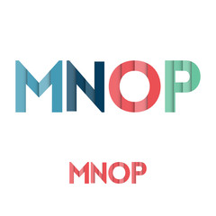 M N O P - Colorful Layered Modern Font