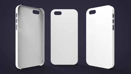 White Plastic Smartphone Case Mockup