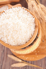 closeup on rice