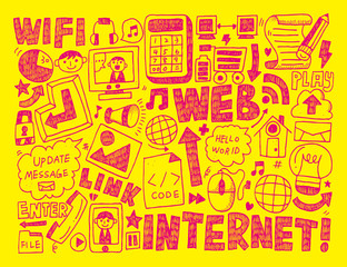 doodle internet web background