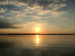 Obraz premium Sonnenuntergang Starnberger See