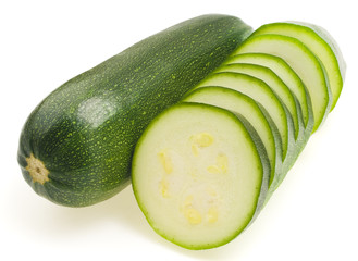 zucchini isolated on white background