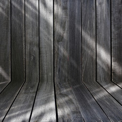 black wood wall