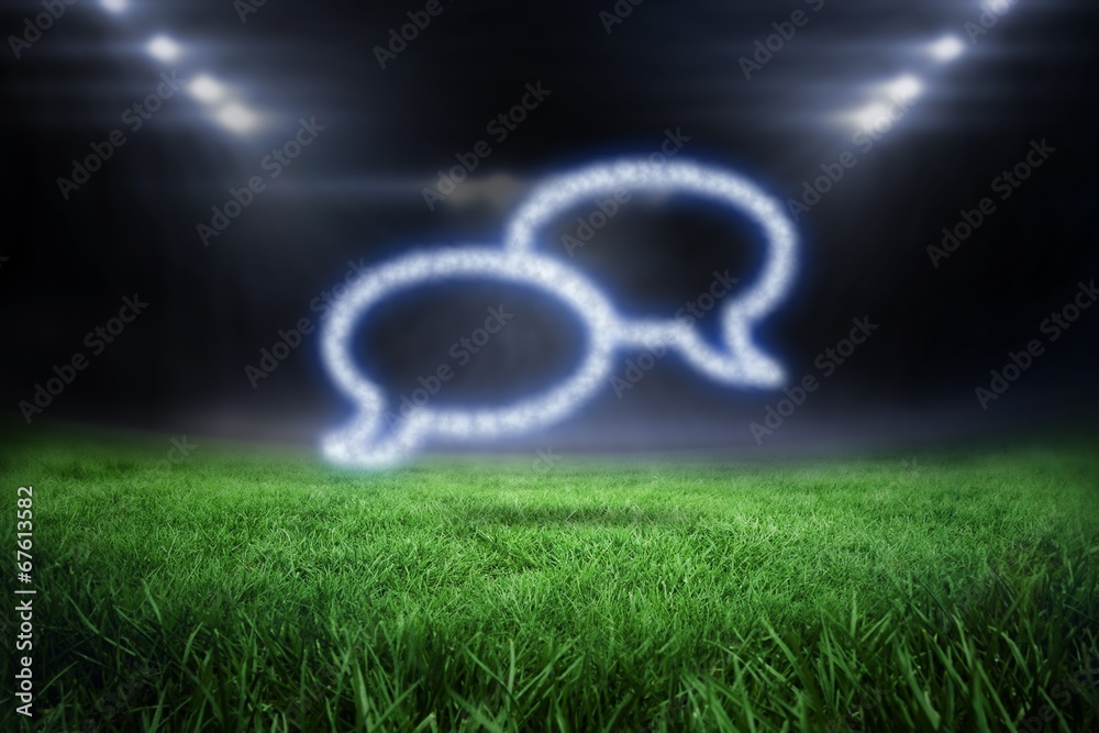Poster Composite image of cloud in shape of speech bubbles