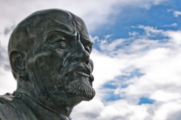 Fototapeta na wymiar Lenin Statue in Cavriago, Emilia Romagna, Italy