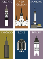 Fototapeta premium Famous cities 2. 