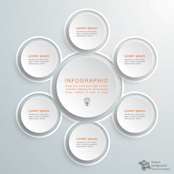 Infographics Vector Background 6-Step Process