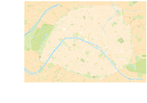 Paris vector map