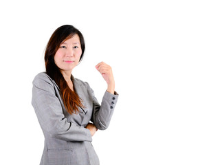 Portrait of elegantly dressed  gorgeous Asian woman.