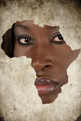 Fototapeta premium African Woman Map