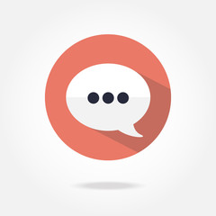 Flat bubble icon.