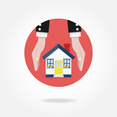 Vector house concept icon. Mortgage concept.