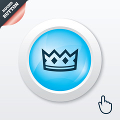 Crown sign icon. King hat symbol.