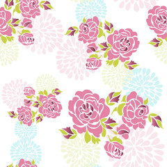 Seamless roses pattern
