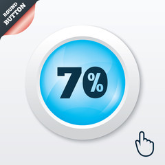 70 percent discount sign icon. Sale symbol.