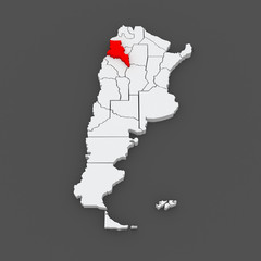 Map of Catamarca. Argentina.