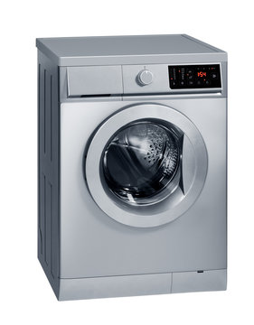 A washing machine isolated over white.