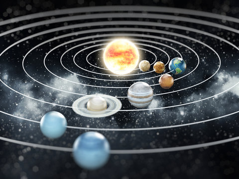 Fototapeta Solar system illustration
