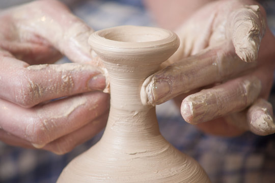 Hands of a potter