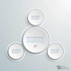 Infographics Vector Background 3-Step Process