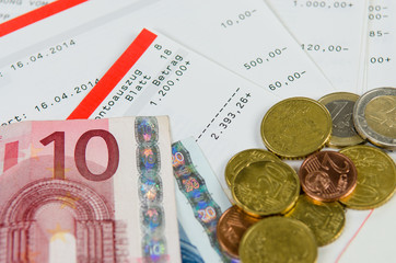 geld und kontoauszüge