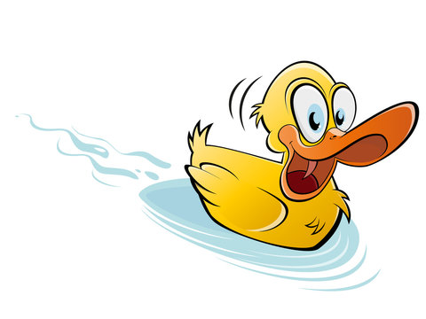 ente teich schwimmen gelb