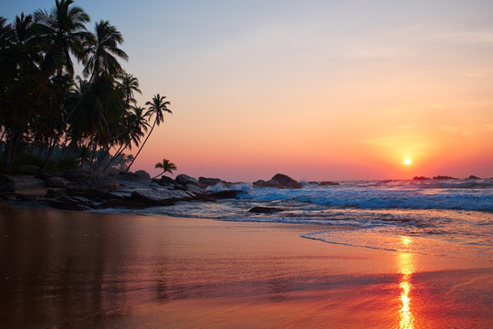 Sunset on the beach