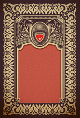 Vector. Retro card. Elements organized by layers