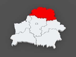 Fototapeta premium Map of Vitebsk region. Belarus