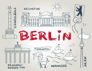 Berlin, Wahrzeichen, illustration © Trueffelpix
