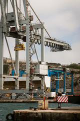 Fototapeta na wymiar Cargo crane and ship