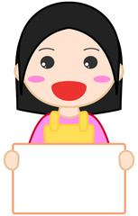 女性イラスト　メッセージ