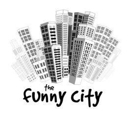 City with buildings and skyscrapers.