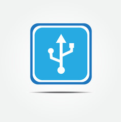 usb web icon vector