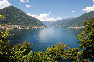 Fototapeta na wymiar Lake Lecco, a branch of Lake Como, Italy