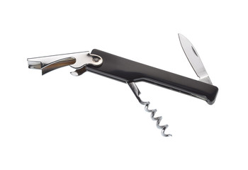 Korkenzieher auf weissen Untergrund