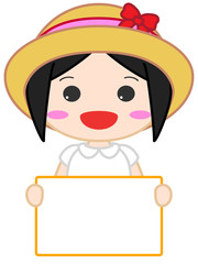 女子イラスト　メッセージ