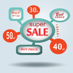 Sale labels, Vector.