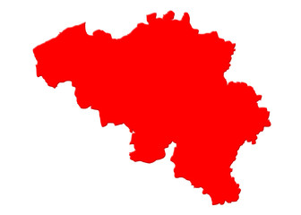 kırmızı belçika harita tasarımı