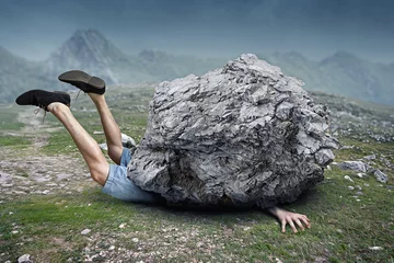 Fotobehang Falling Rocks © lassedesignen
