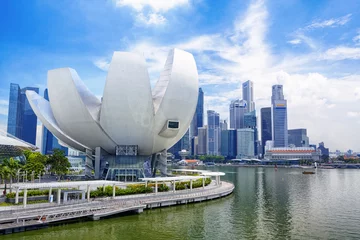 Gordijnen Singapore city skyline © Cozyta