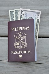 Dollars inserted in Philippine passport
