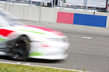 Race car on the grid