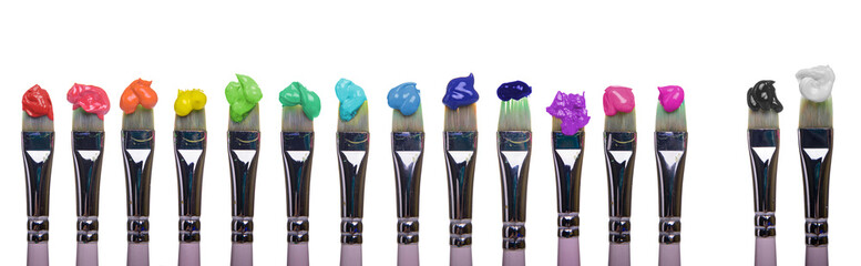 Fototapeta premium Paint Brushes of palette