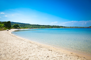 Paliouri sand beach, Halkidiki,  Greece.