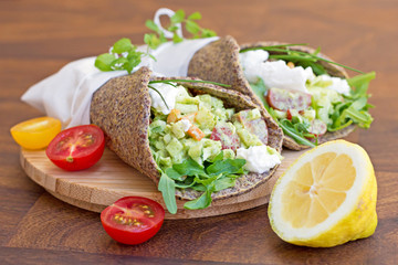 Healthy, grain free, vegetable wraps