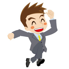 喜ぶビジネスマン