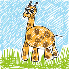 Naklejka premium Жираф