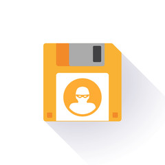 Floppy disk with a thief