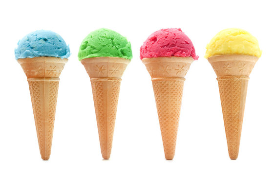 Yogurt ice cream cones